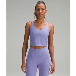 Lululemon Scoop Neck Yoga Tank Top Grid Dark Lavender Size 10 Yoga Pilates